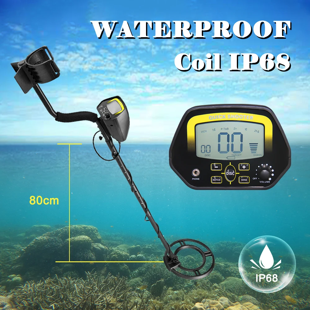 Metal Detector MD4060 Professional Underground Metal Locator Treasure-hunting Device Adjustable Mode Pinpointing Function