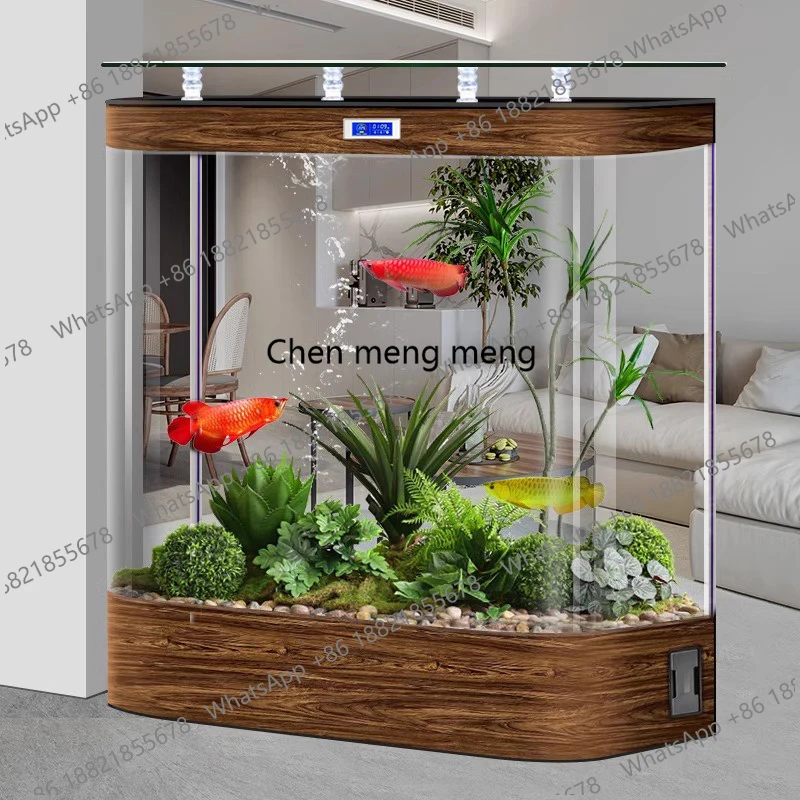

Fish Tanks Shrimp Aquarium Floor Ecology Entrance Hall New Style Hotel Aquarium Simplicity Luxury Home Furniture Acquario