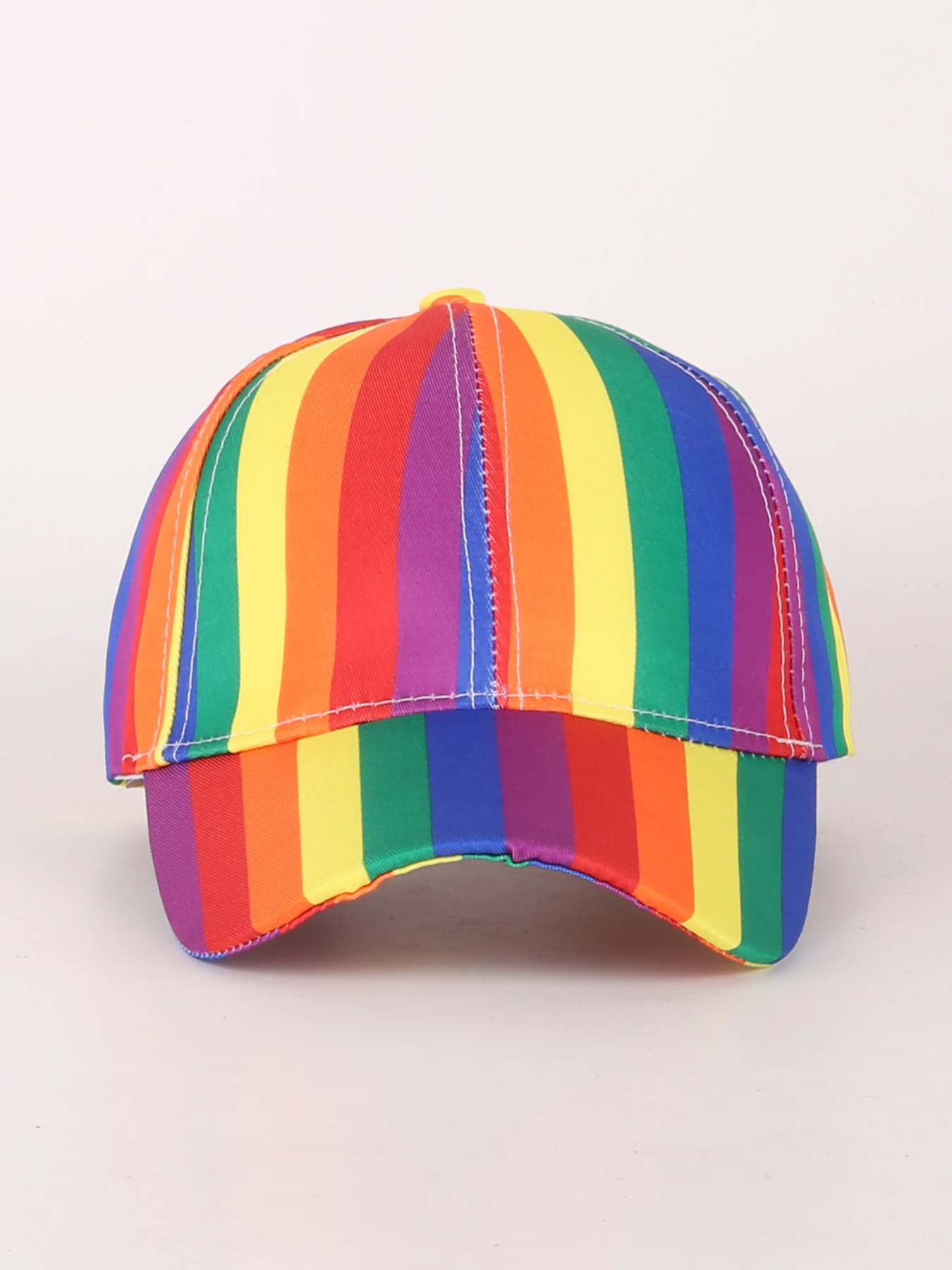 Spring/Summer New Rainbow Stripe Sunshade Hat Baseball Hat Sports Duck Tongue Hat Street Trend for Men and Women