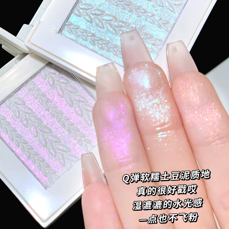 Diamonds Glitter Baked Highlighter Powder Palette Shimmer Soft Smooth Long Lasting Luminous Glow Face Highlight Makeup Cosmetics