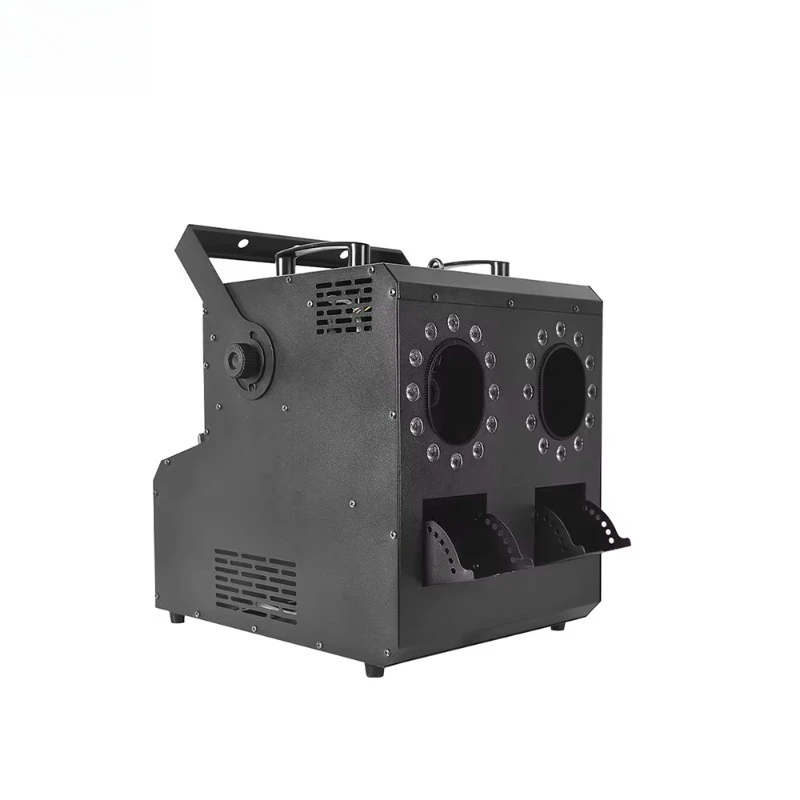 RGBW4-Wheel 1500W Fog Bubble Machine with Remote Control for Weddings Stage DJ Club-Smoke & Bubble Effects
