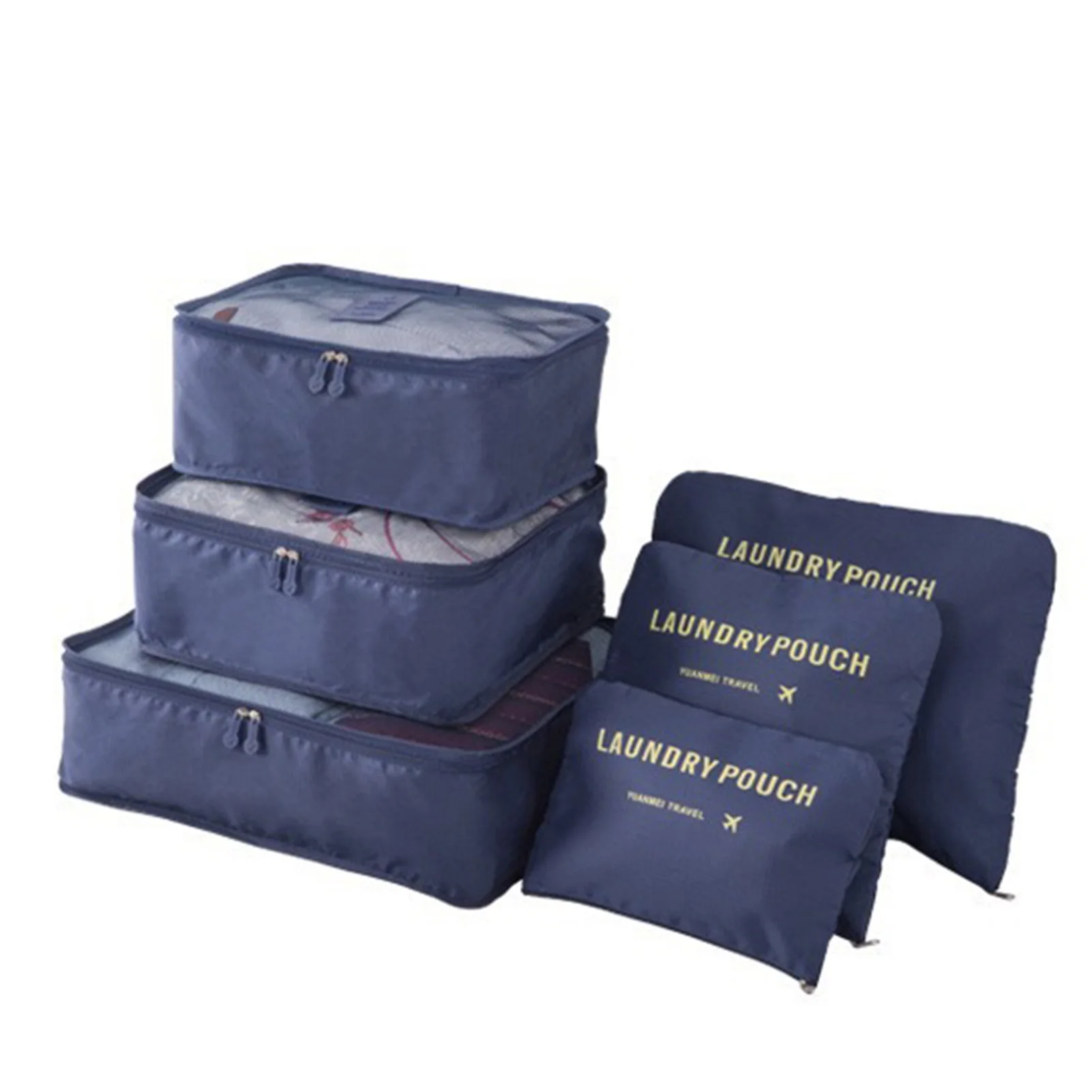 

6Pcs Travel Suitcase Storage Bag Durable Material Clothes Underwear Bag for Weekender Sports Gym Vacation