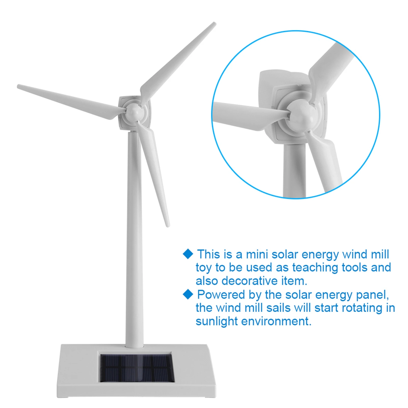 

E2 Mini Solar Energy Wind Mill Toy Kids Children Science Teaching Tool Home Decor Table Decoration Halloween And Accessories