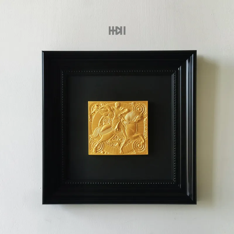 One Plus One | Light Luxury Cement Concrete Three-dimensional Relief Sculpture Decorative Painting 
