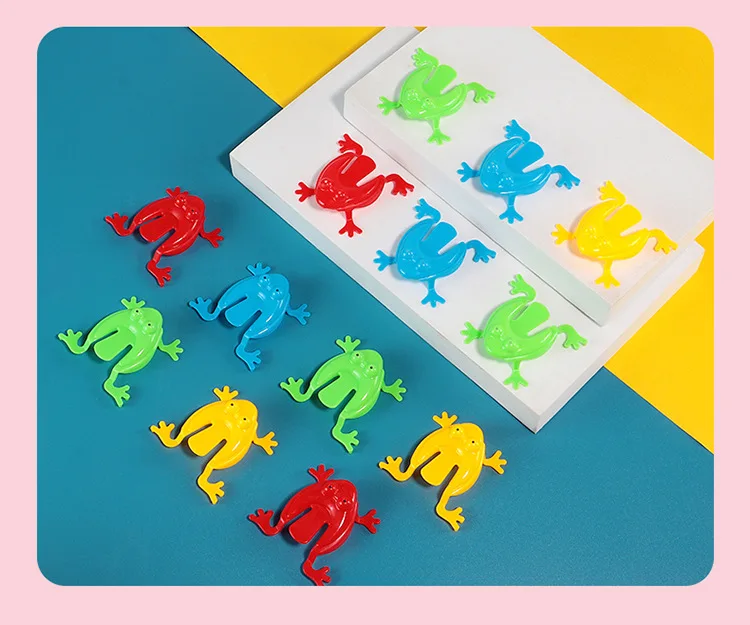 10-50PCS Springender Frosch Finger Drücken Springender Frosch Spielzeug Stressabbau Klassisches Spielzeug für Kinder Weihnachtsfeierbevorzugungen – Detail 5