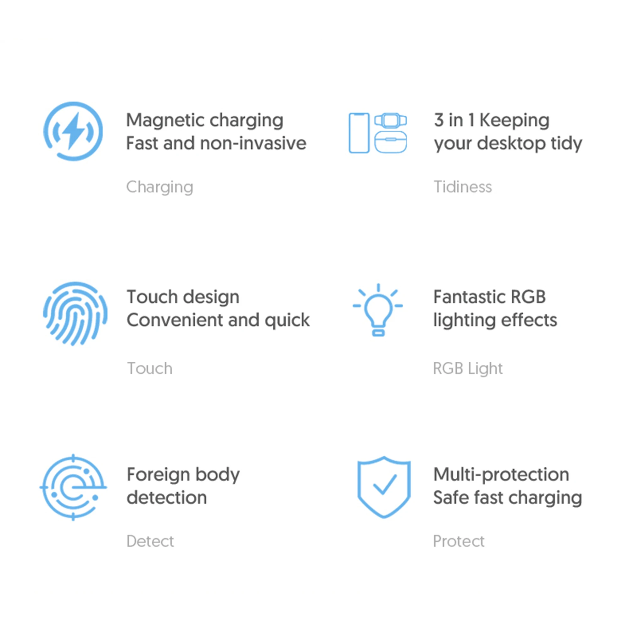 Support de charge d'attraction magnétique sans fil rapide 3 en 1, support tridimensionnel de bureau multifonctionnel