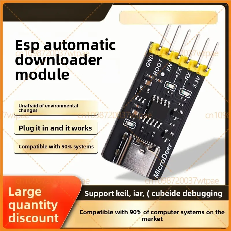 2pcs For Luxiaoban ESP32 ESP8266 Auto Programmer USB To Serial Download Module Type-C Port