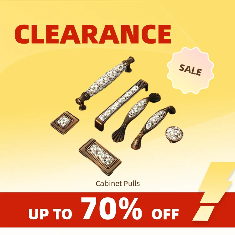 Clearance_Antique Bronze Ceramic Cabinet Handles Vintage Drawer Knobs Wardrobe Door Handles European Furniture Handle Hardware_C