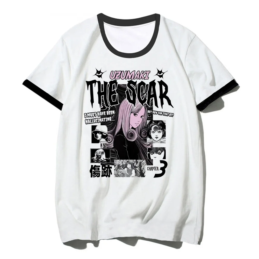 Junji Ito t-shirt femme anime japan baddie cutecore tshirt korean fashion gothic anime cute funny