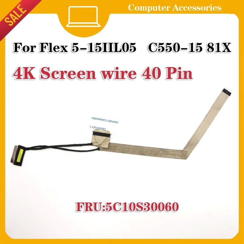 tela lcd de cabo plano para lenovo xiaoxin flex515 c550 15 40 pin 4k lcd lvds 5c10 s30060 450000 k103 0001 01