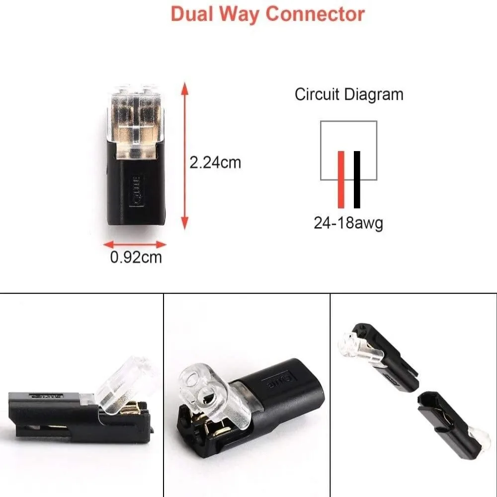 10Pcs Mini 12V Auto Connector Plug Cable Waterproof Connections Strip Terminal Clamp Wire Connector Electrical Car