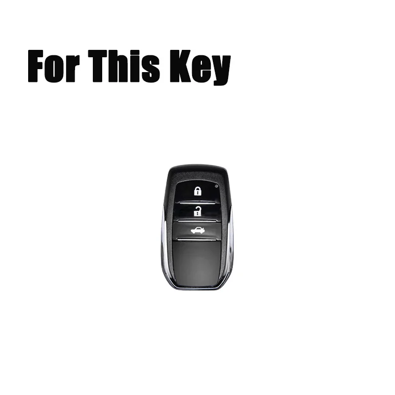 Zinc Alloy Leather Car Key Fob Case Cover For Toyota Hilux Fortuner Highlander Land Cruiser Riez RAV4 Camry Prado Innova 86