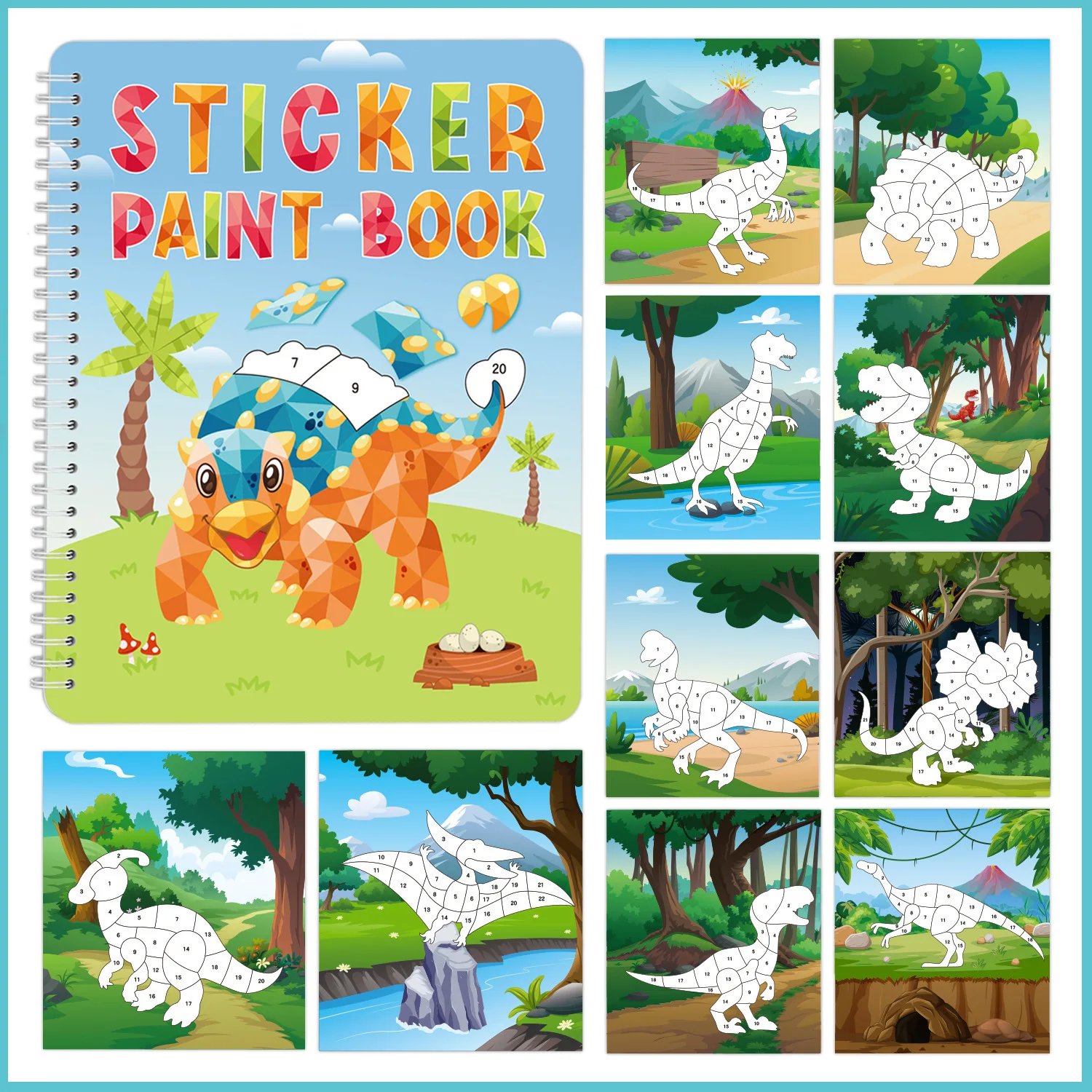 4 tipos de libro de pegatinas para niños, juguetes divertidos para niños, mejoran la cognitiva del niño