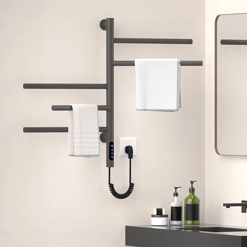 الفولاذ المقاوم للصدأ ساخنة منشفة دفئا رف المكونات في رف منشفة تسخين كهربائي للحمام