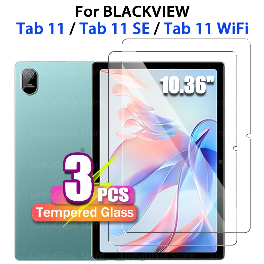 10.36" Tablet Screen Protector For Blackview Tab 11 / 11 SE / 11 WiFi,HD Clear 2.5D Radian Edge Tempered Glass Film Anti-Scratch