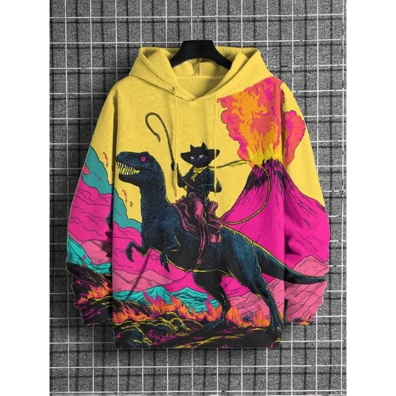 Felpa con cappuccio modello American Dark Dragon per uomo e donna, felpa ampia tendenza hip-hop per l'autunno e l'inverno K