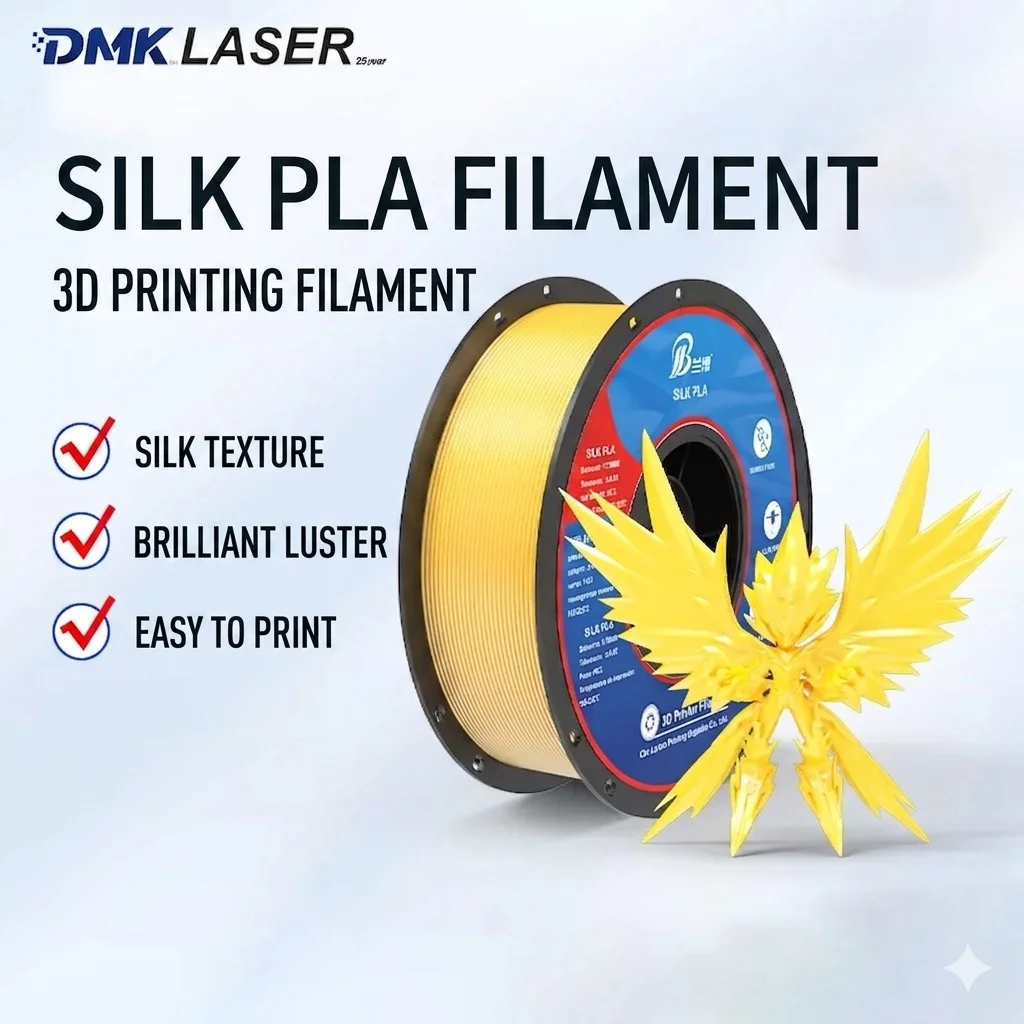 Demarklaser PLA Silk 3D-Drucker Filament PLA-Silk Druckmaterial 1,75mm 1kg DIY für Bambu Lab Creality