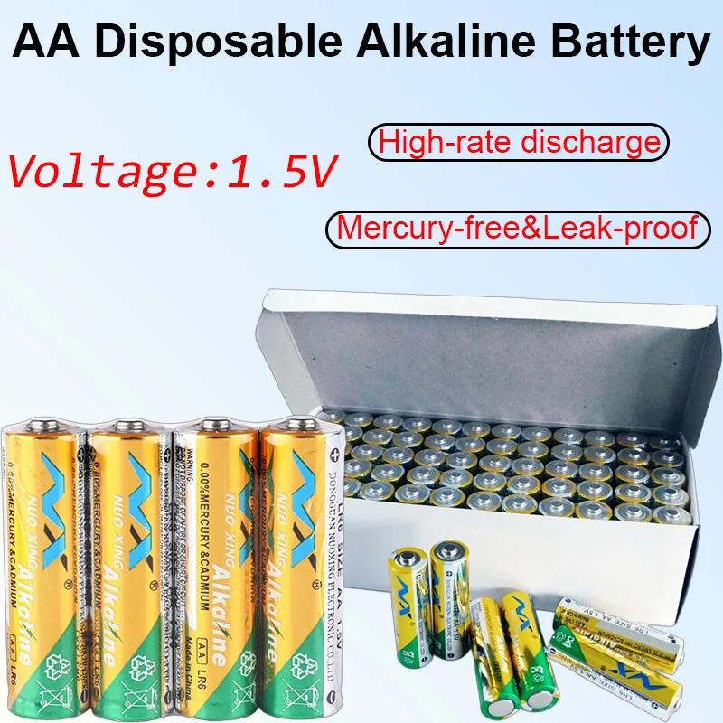 2200mAh AA 1.5V Alkaline Battery LR6K330 Bulk - For Flashlights Toys Camera Mouse Keyboard CD Players
