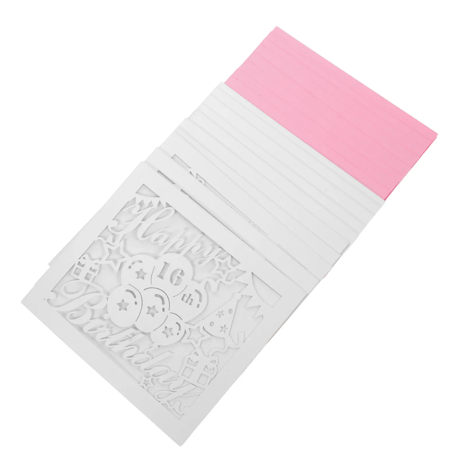 10Sets Hollow Birthday Cards Elegant 16Th Birthday Greeting Cards Party Supplies Bulk Envelopes Included Party Blessing Card