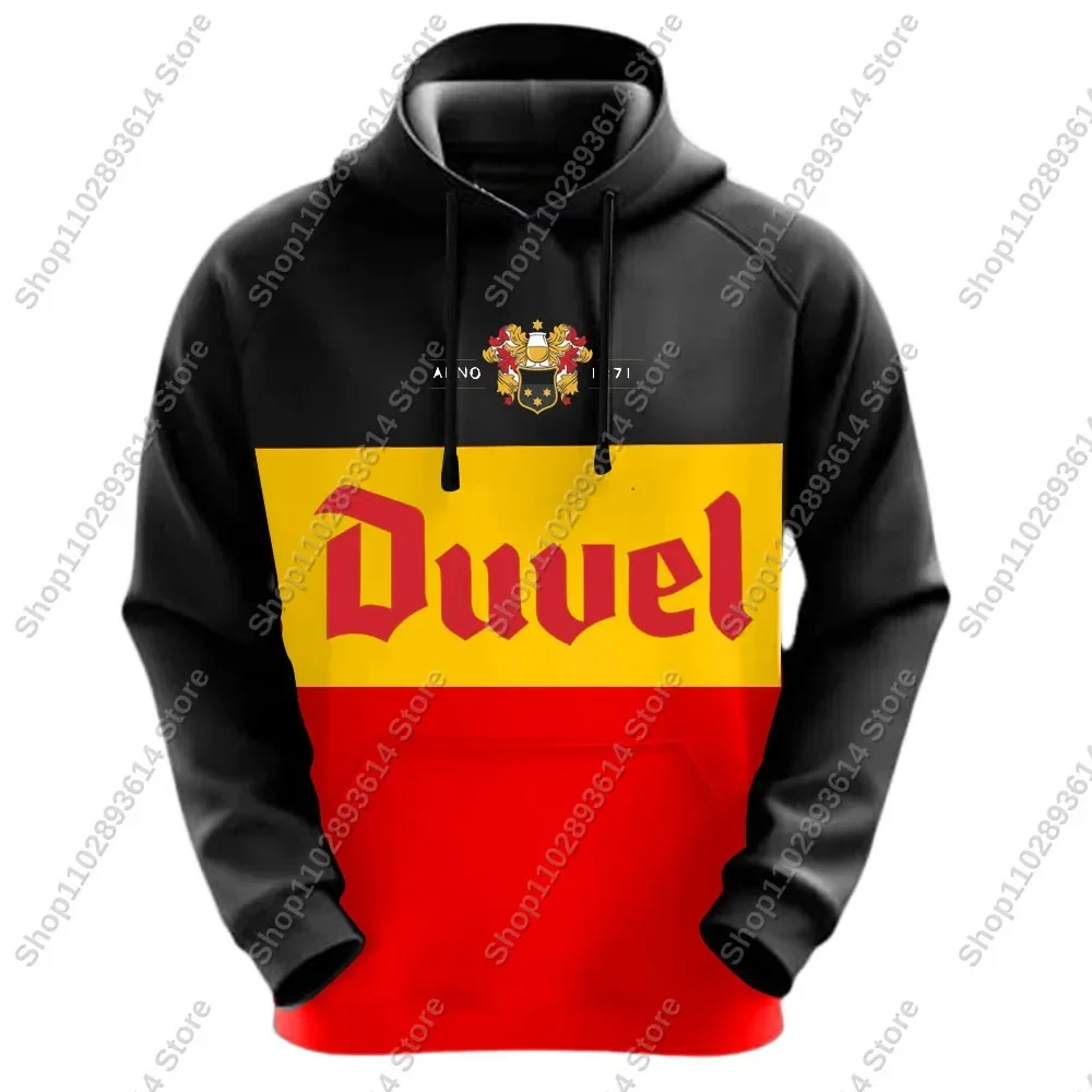 Yellow Duvel Team 2025 Hoodies Autumn Men Sweatshirt Clothing Hoody Streetwear Casual Pullover Jackets Unisex Coats