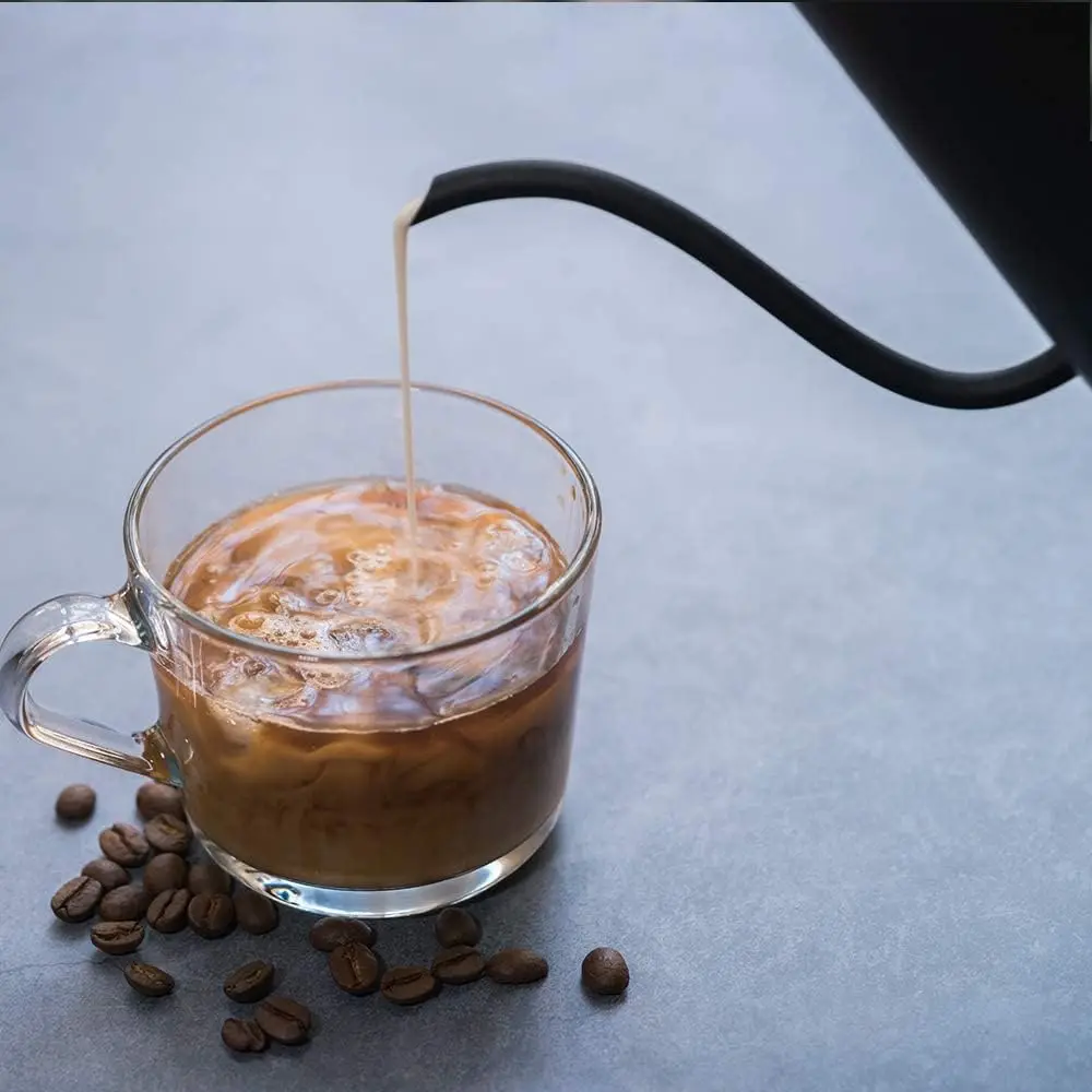 Easyworkz Gage Gooseneck صب فوق غلاية القهوة الفولاذ المقاوم للصدأ وعاء القهوة بالتنقيط اليدوي مع فوهة ضيقة طويلة