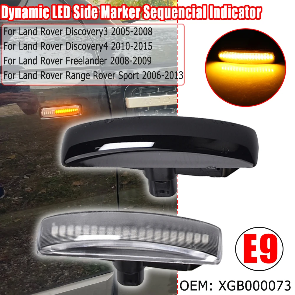 Dynamic Blinker LED Side Marker Turn Signal Light For Rover Sport L320 Land Rover LR2 Freelander 2 L359 LR3 LR4 Discovery L319