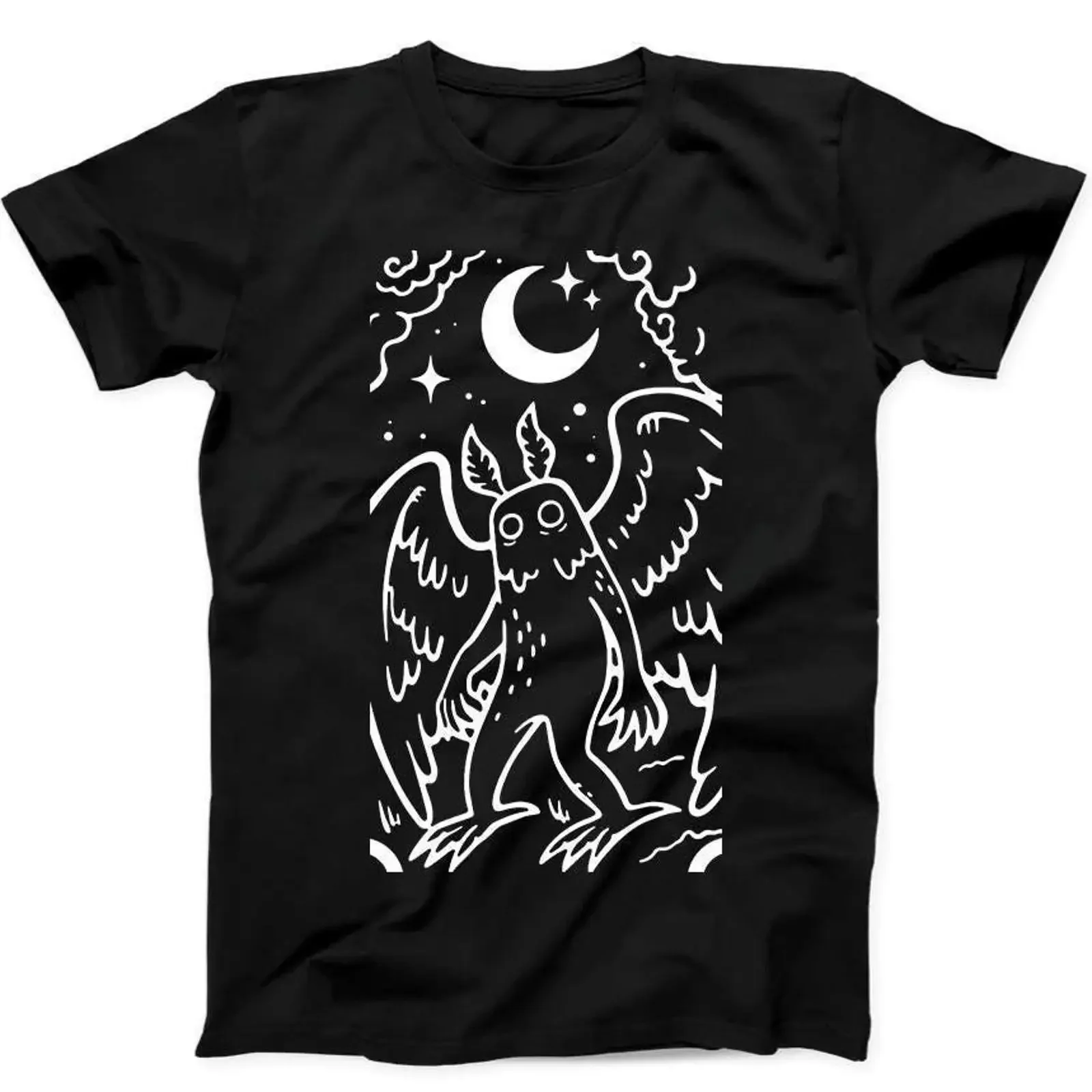 Mothman Weird Strange Unusual Cryptid Cryptozoology Joke Tote Bag Black T Shirt SweaT C58 vintage Washed Unisex Soft Casual