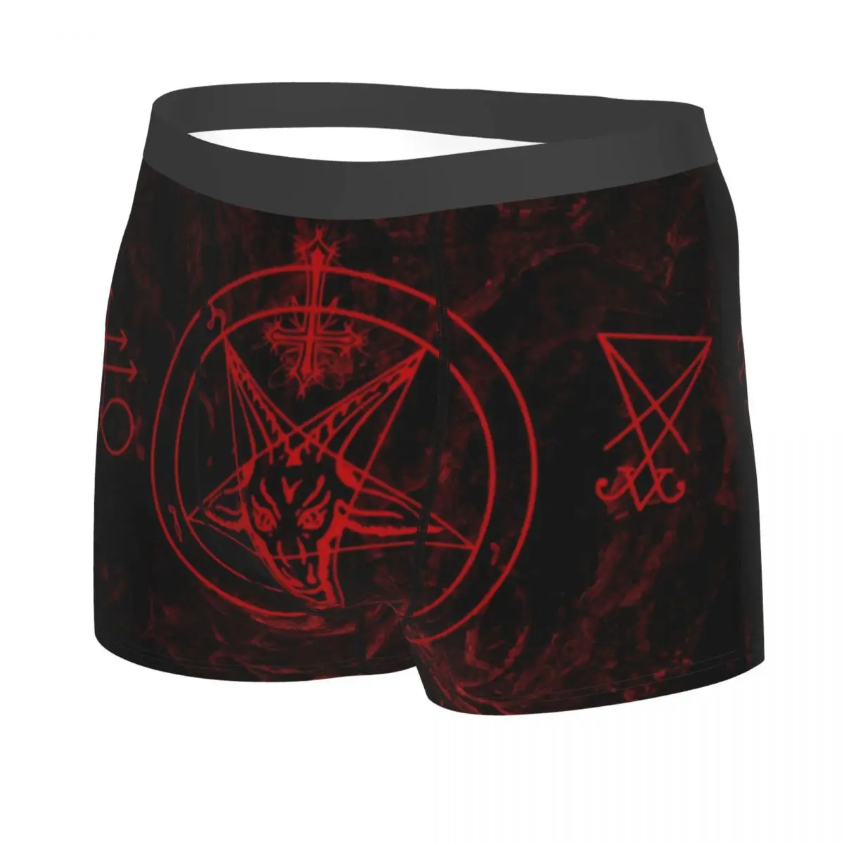 Baphomet Leviathan Cross Boxer Shorts Men 3D Printed Male Soft Devil Satanic Underwear Panties Briefs