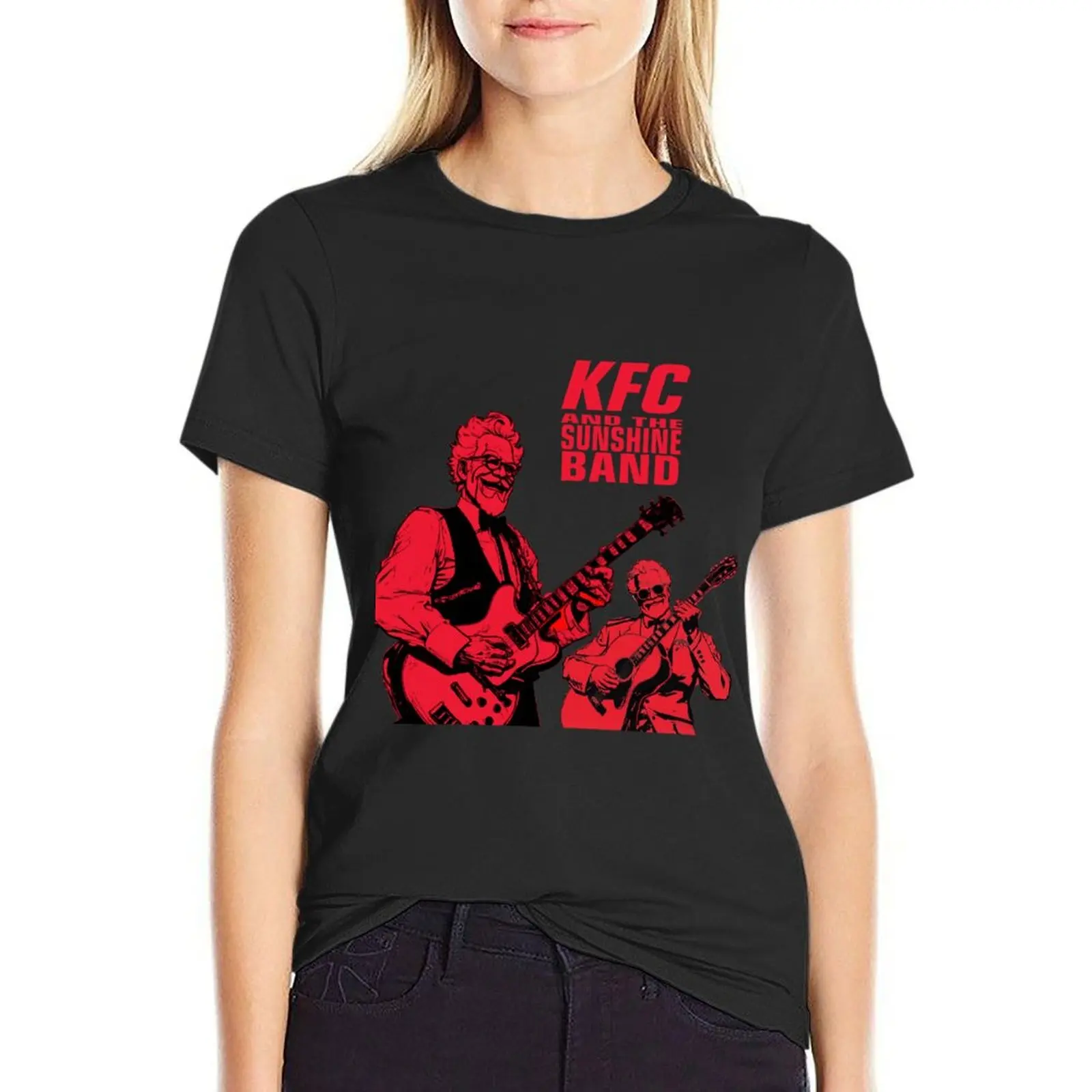 

Chicken Man Sunshine Band Duo T-Shirt tees summer top Blouse tops Women