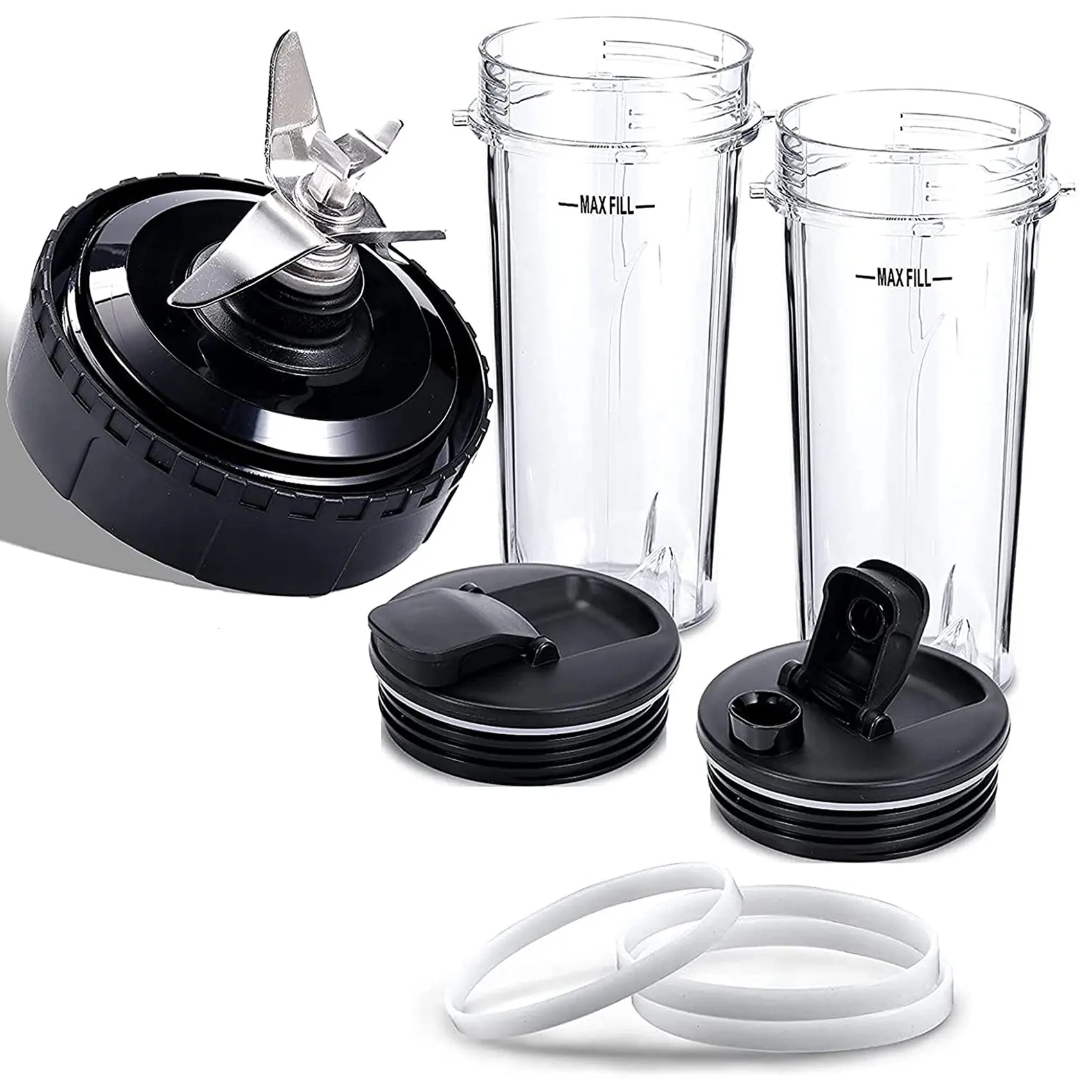 

Запасные части ABBZ-Blender, совместимые с Nutri Ninja, аксессуары для лезвий экстрактора 5 плав, для Ninja QB3000/QB3000SSW