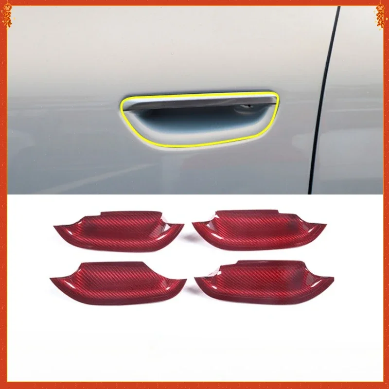 

For Maserati Grecale Real Dry Carbon Fiber 2022-2023 Exterior Door Handle Bowl Decorative Sticker Modification Accessories