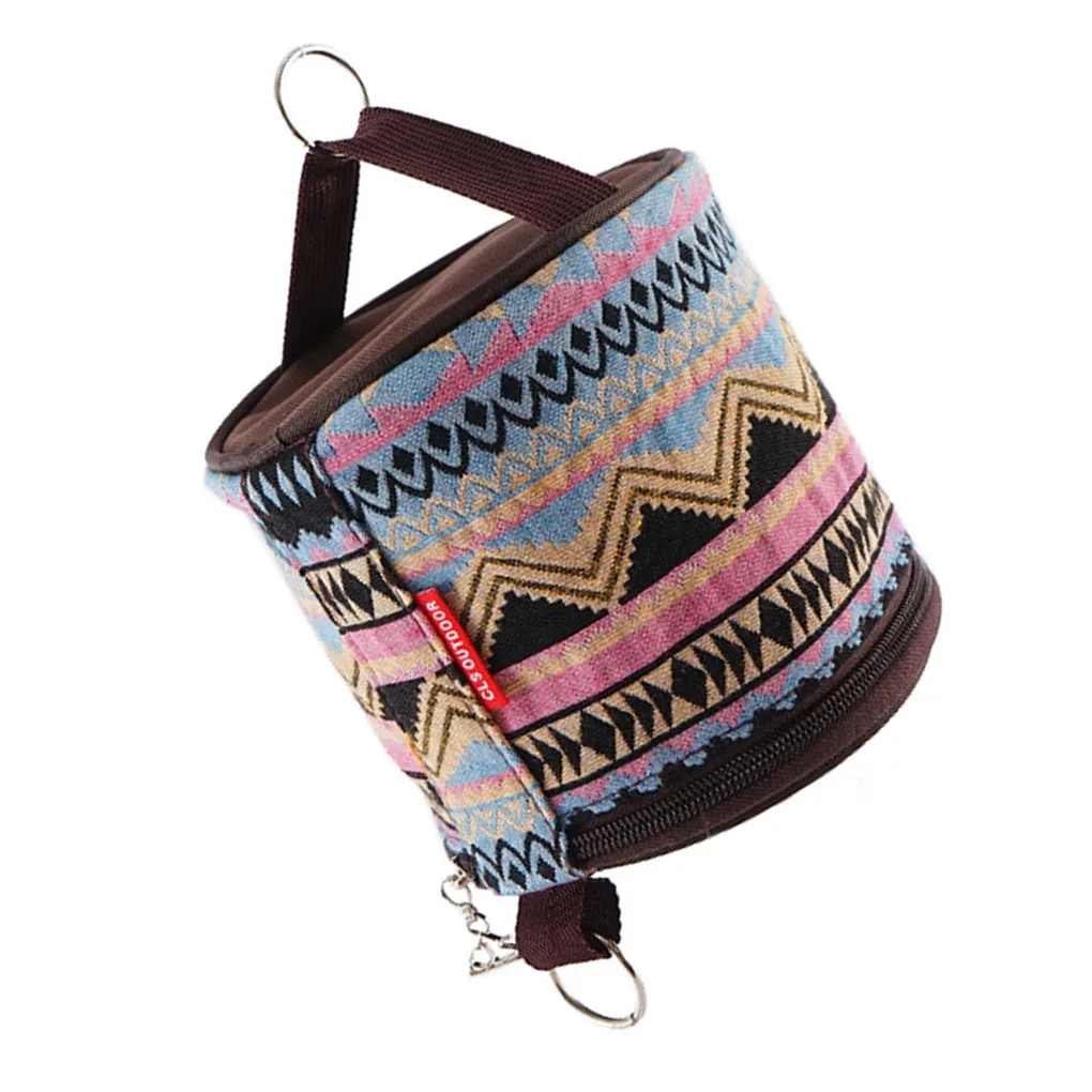 Cilindro tecido cabide capa, guardanapo papel titular caso, acampamento ao ar livre, viagens