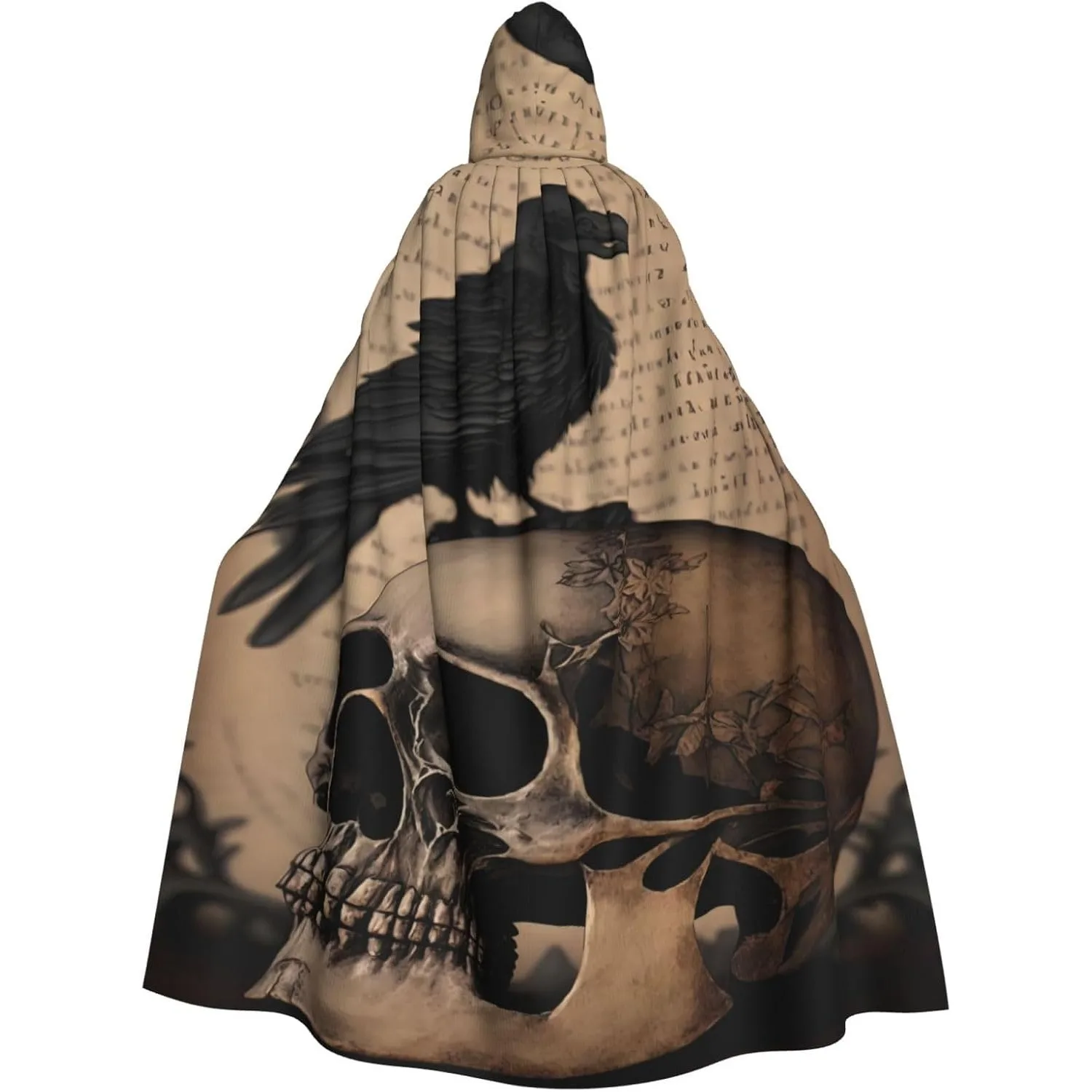 

Эдгар Аллан Поэ Ворон череп плащ с капюшоном для женщин Хэллоуин сценические представления косплей костюм тематическая накидка для вечеринки