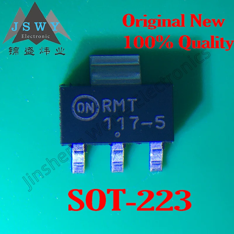 1~60PCS Fast Shipping NCP1117ST50T3G SMT SOT223 Silkscreen 117-5 LDO Voltage Regulator NCP1117ST50 Brand New and Genuine