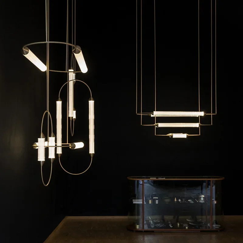 

Modern MInimalist Dining Room Chandelier Light Luxury Designer Led Hanging Lamps Home Decoration Lustres for Living Room Bar