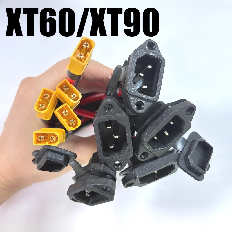 XT60 XT90 Male Female to C14 3 Pin Power Socket Battery EV/Car Charging Cable Connector E-bike New Energy Extension Cable 10AWG