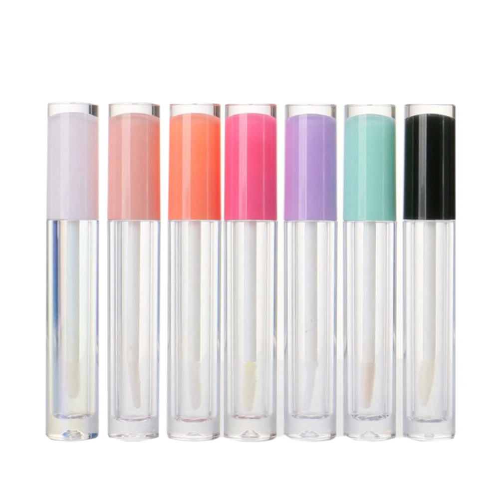 Tubos vacíos de brillo de labios, botella de bálsamo labial transparente, cosméticos, contenedor de Packinkg, 5ML