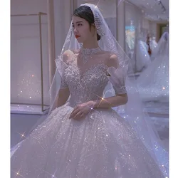 Abiti da sposa abito da sposa di gala abito da ballo con spalle scoperte stile principessa fata H888