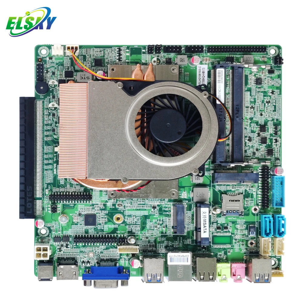 Hot sale ELSKY QM7000 Intel 7th generation Kaby Lake dual Cores i3-7100H CPU Mini itx Payment Kiosks Motherboard with LVDS