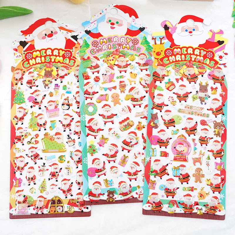 

20 шт./лот, 3D наклейка, милый мультяшный скрапбукинг, Рождество, сделай сам, украшение для дневника, канцелярские принадлежности, школьные принадлежности, подарок