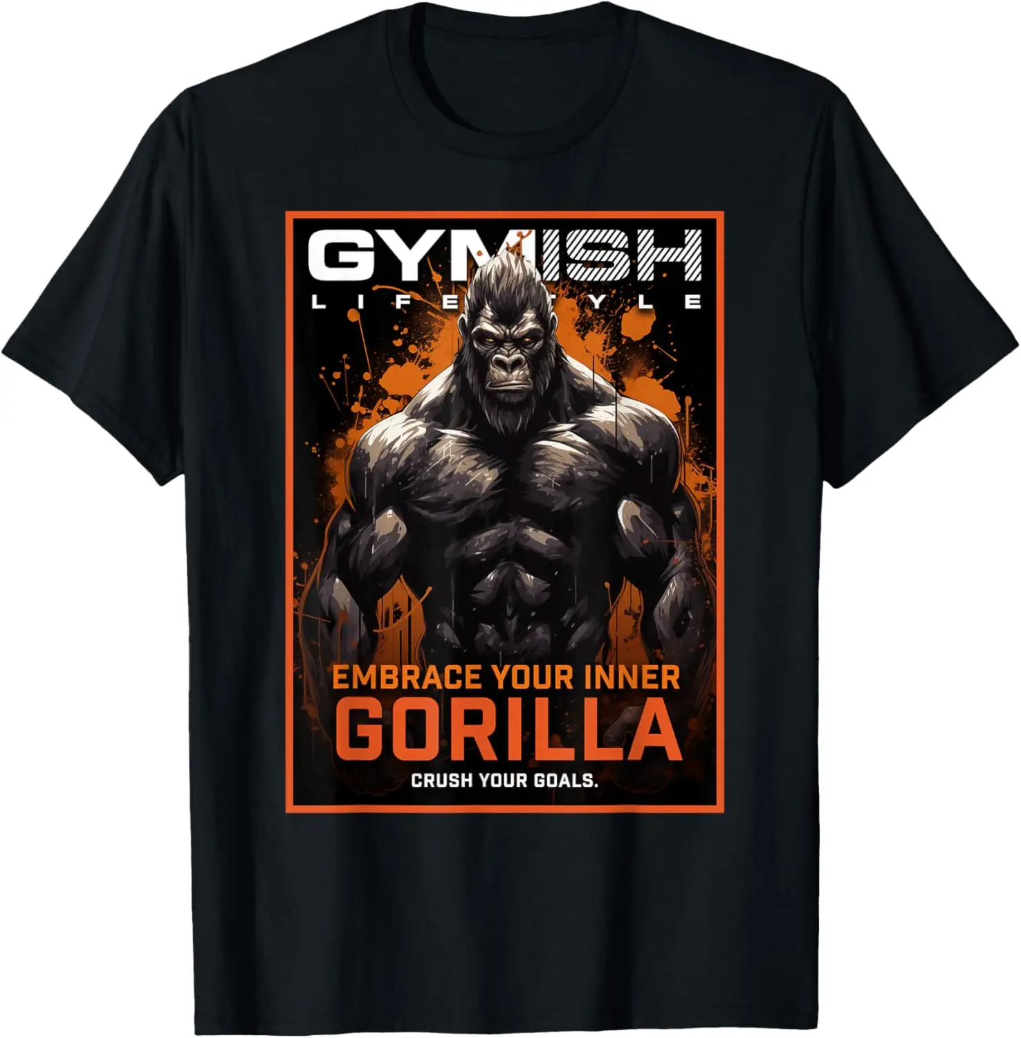 

Мужская футболка Gorilla Gymish для тяжелой атлетики и тренировок в тренажерном зале, 100% хлопок