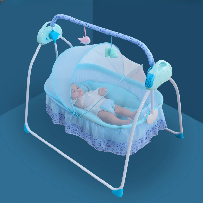 Inteligente elétrica Baby Cradle Bed, Cadeira de balanço dobrável, Berço Cesta