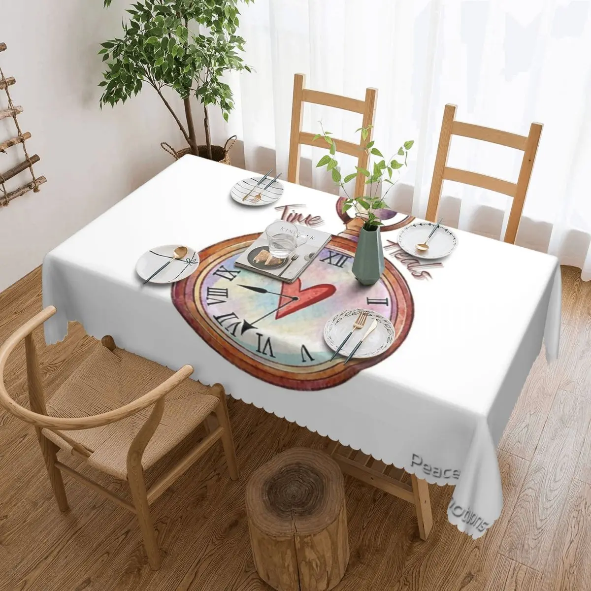 

Time Heals Tablecloth 54x72in soft Protecting Table Indoor/Outdoor