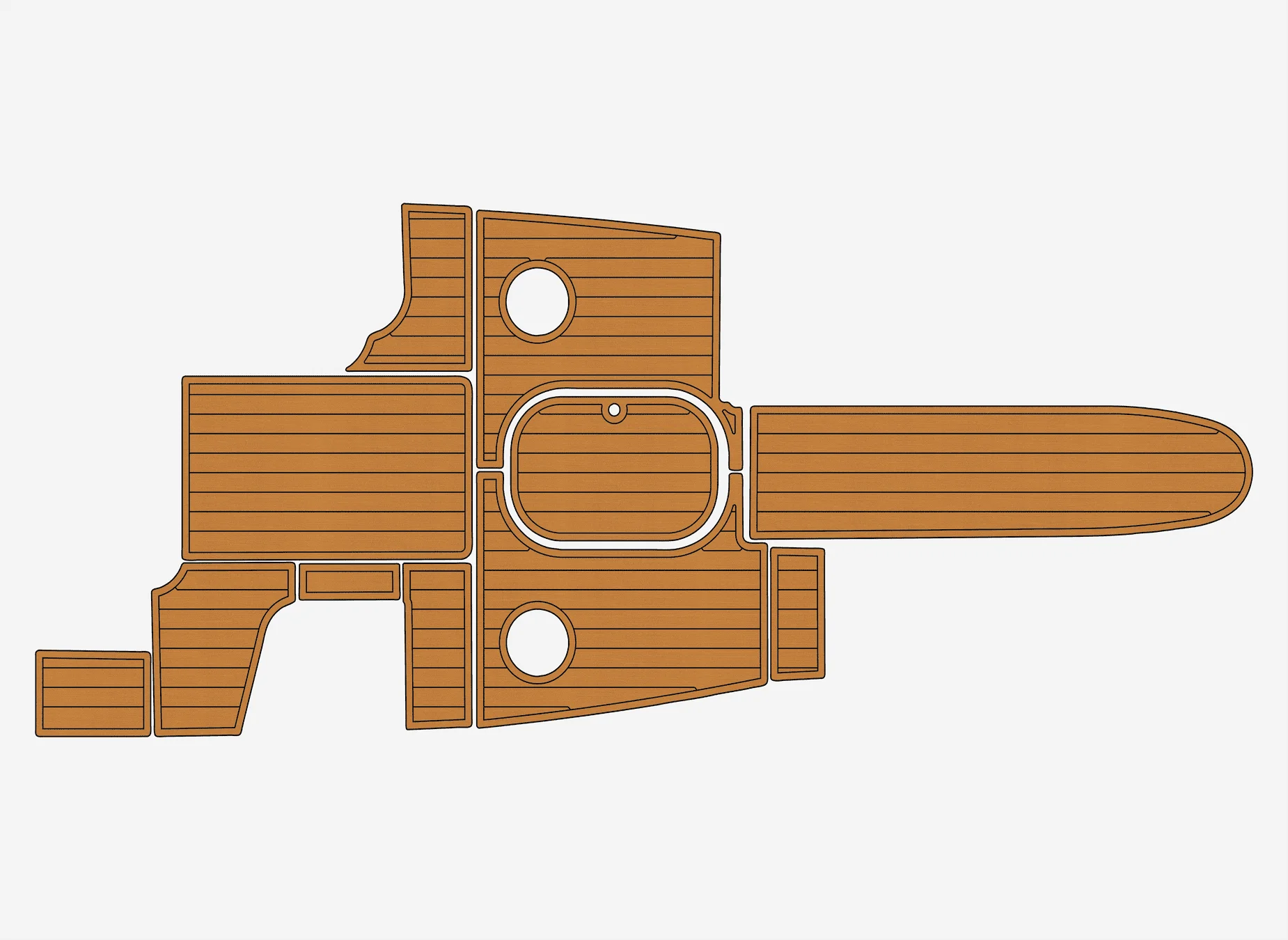 

2000-2005 Four Winns Hprizon 230 1/4" 6mm EVA foam Non-Slip PVC Teak Decking marine Mat aqua gatorstep carpet Marine Floor