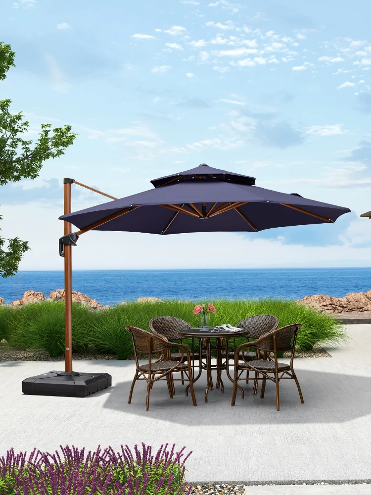 Purple leaf roman patio umbrella outdoor umbrella garden large sun  outdoor patio yard outdoor parasol