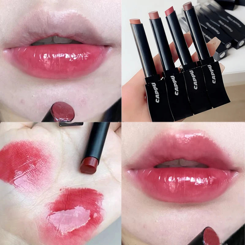 Moisturizing Mirror Lipstick 8 Colors Waterproof Lasting Watery Non-sticky Nude Brown Red Solid Lip Gloss Lips Makeup Cosmetics