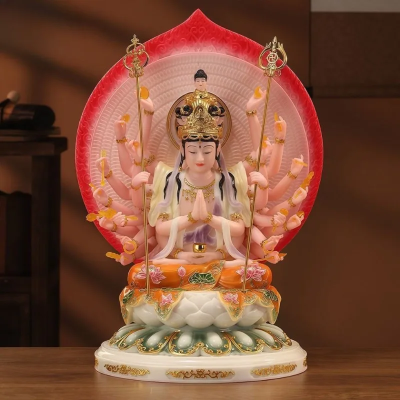 Thousand-Armed Avalokiteshvara Bodhisattva Buddha statue is a household ornament for worshipping