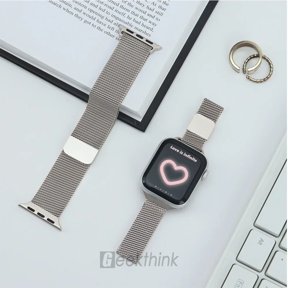 Women Starlight Metal Strap for Apple Watch Ultra Band 49mm 44 42mm 45mm Metal Bracelet for IWatch Series9 8 7 SE 6 5 3