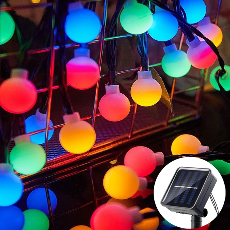 

Outdoor Solar Lamp Fairy LED Globe Ball String Light Garden Summer Wedding Party Holiday Valentine's Day Ramadan Decoration
