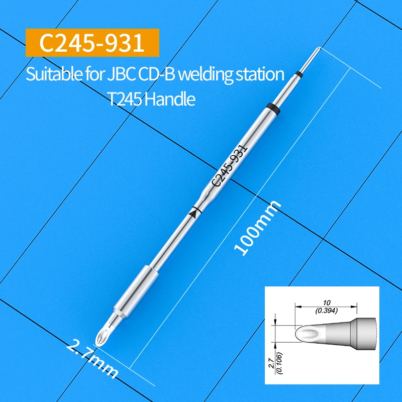 C245 Fer À Souder Pointe C245-067 758 760 762 785 790 931 938 pour JBC T245 Station De Soudage Réparation Mobile Téléphone PCB SMD Outils